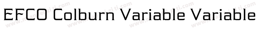 EFCO Colburn Variable Variable字体转换